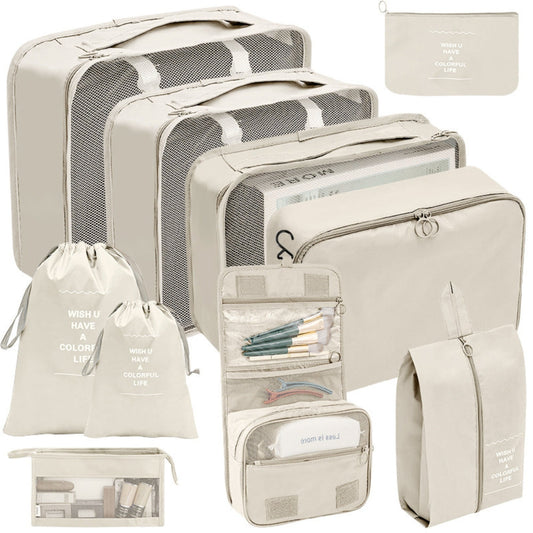 10 Piece Suitcase Organizer Waterproof Packing Cubes Multifunctional Travel