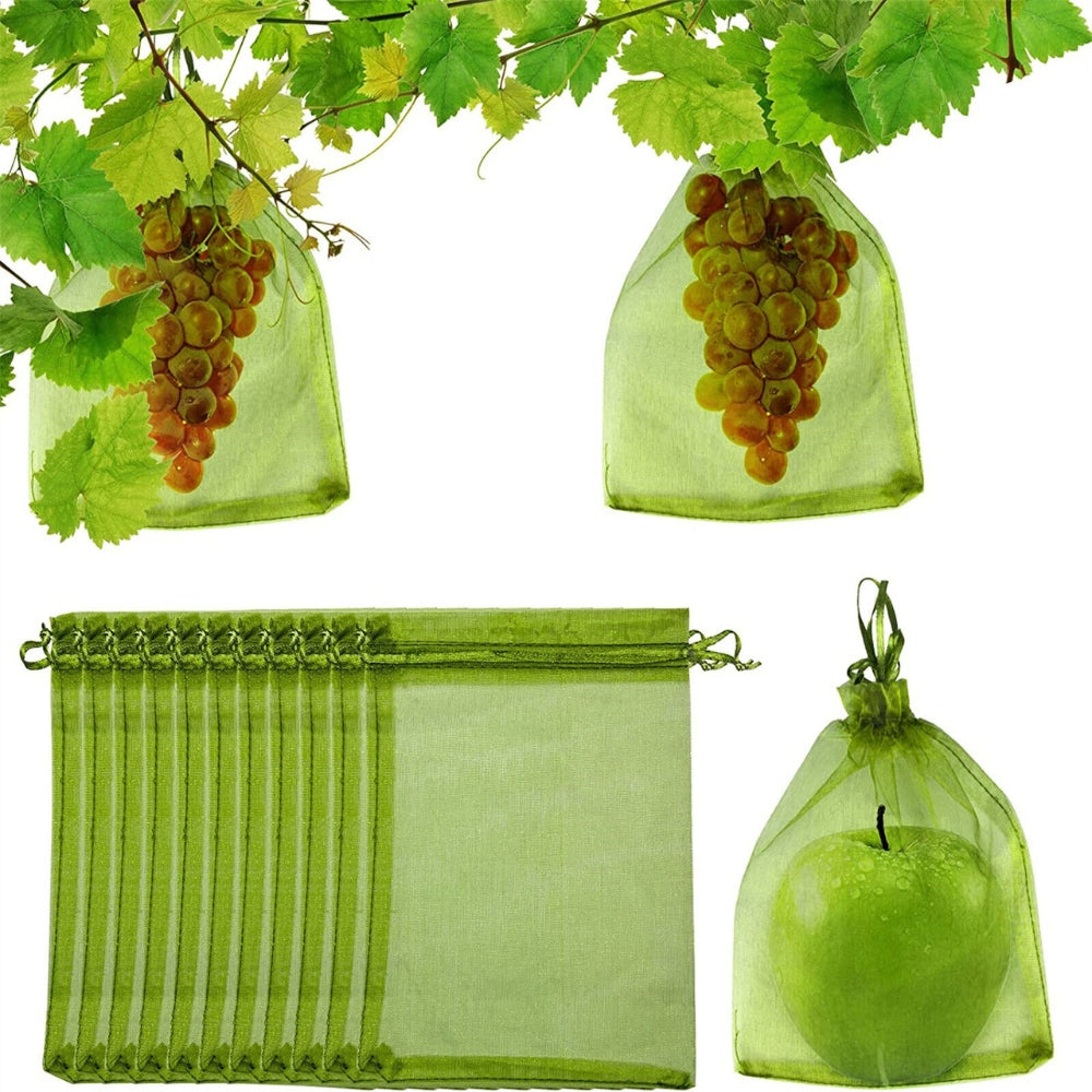50Pcs Agriculture Garden Fruit Bag Vegetable Protection Exclusion Mesh Net Bags