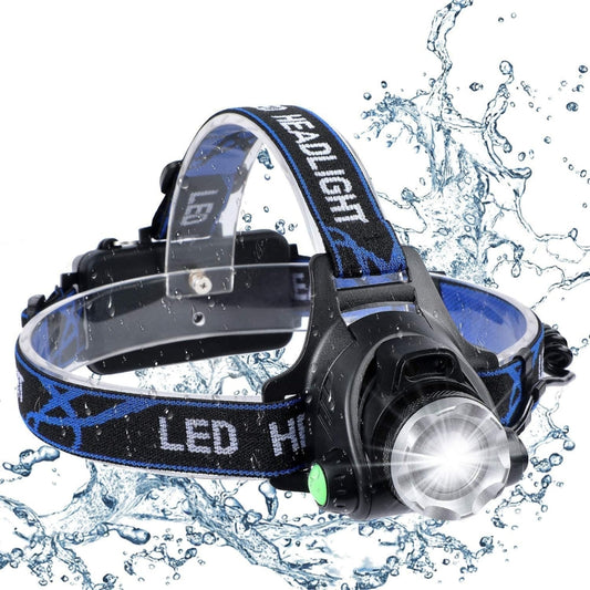 1 Sets of Led Head Torch Headlight Camping Headlamp Rechargeable Waterproof Fishing Light