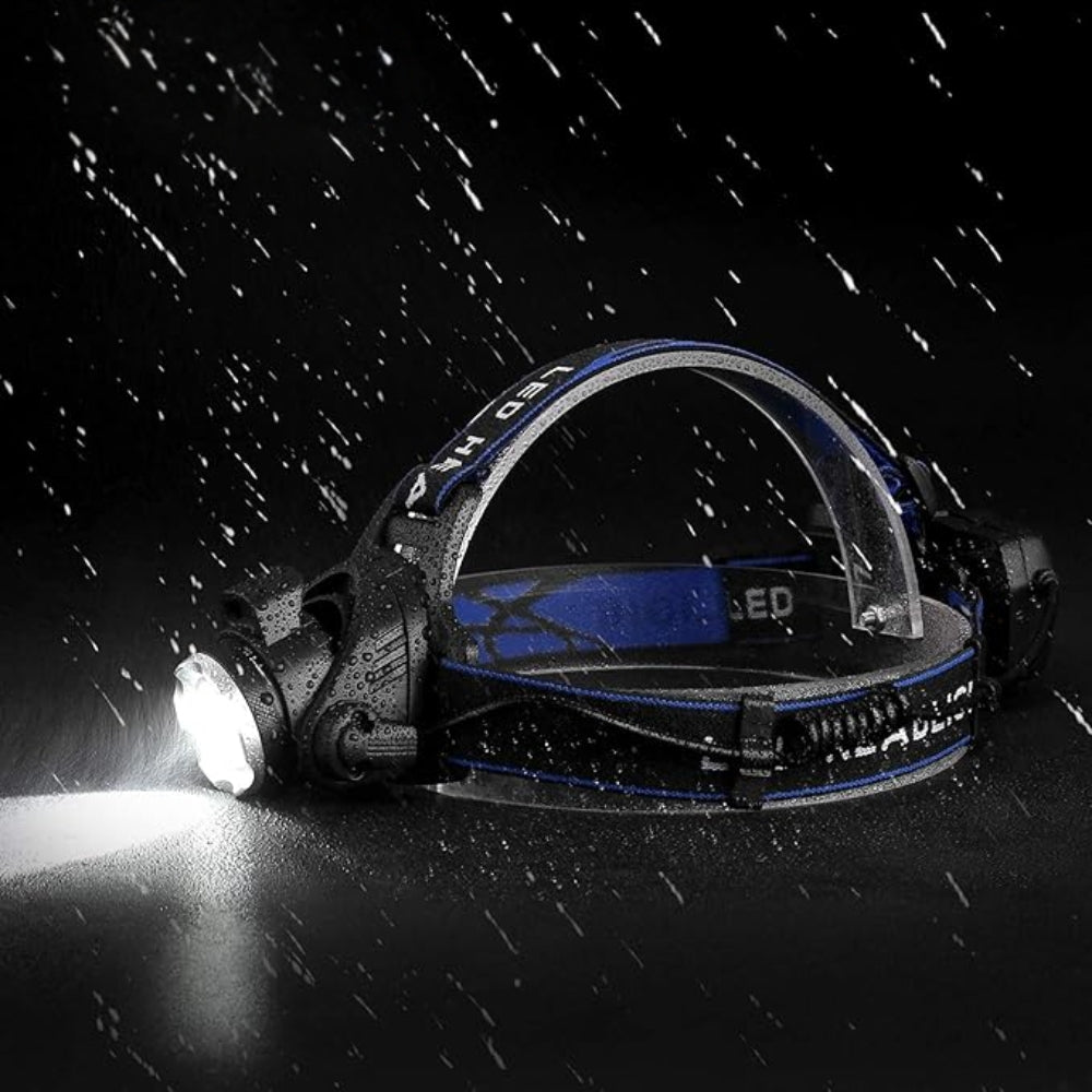 1 Sets of Led Head Torch Headlight Camping Headlamp Rechargeable Waterproof Fishing Light