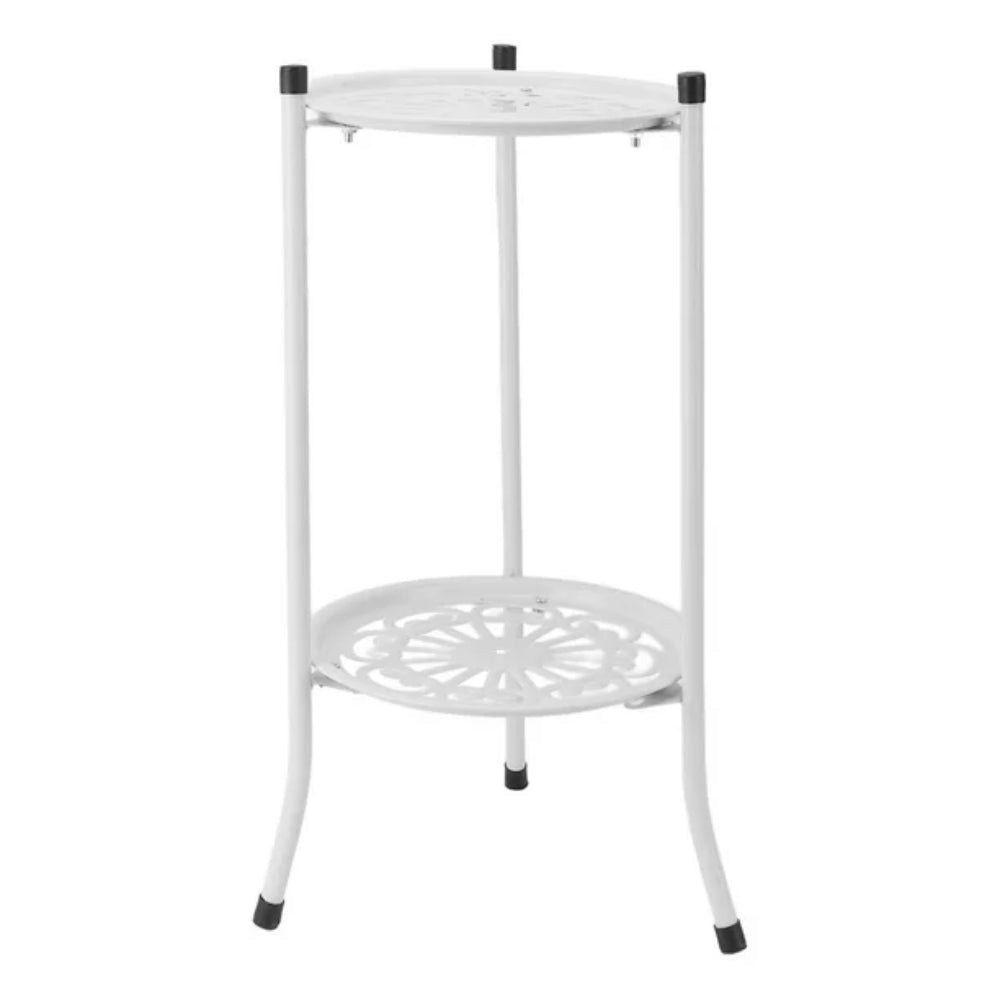 2 Tier Metal Plant Stand For Indoor And Outdoor Decoration