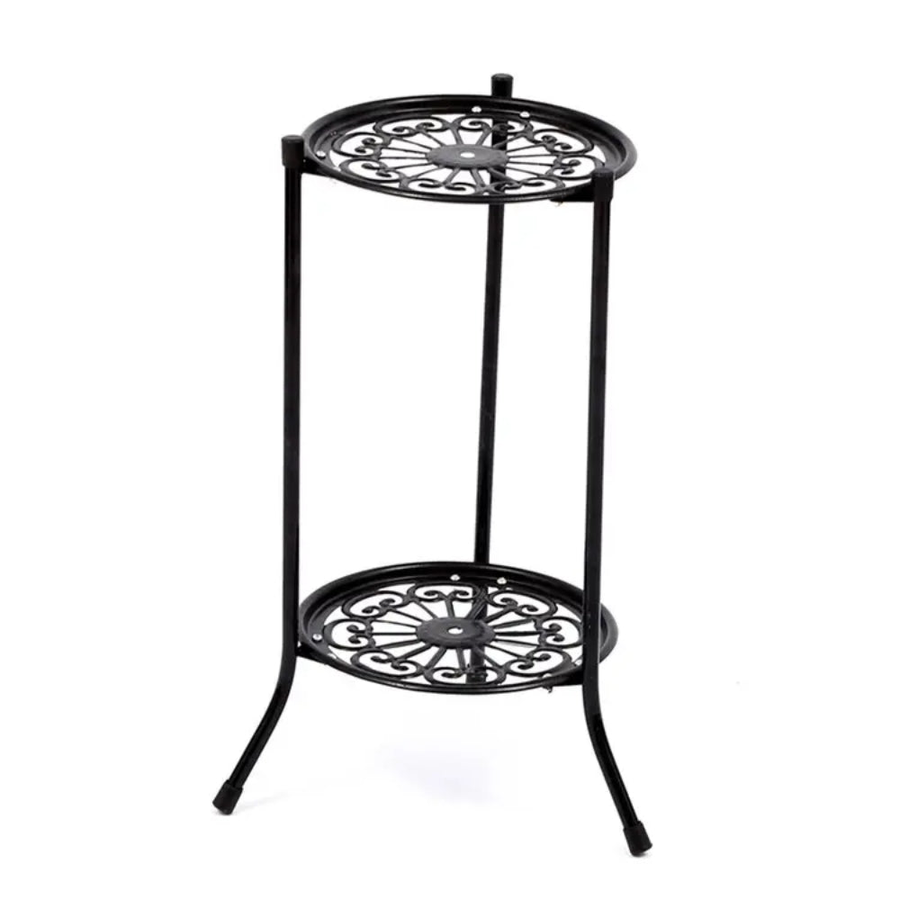 2 Tier Metal Plant Stand For Indoor And Outdoor Decoration