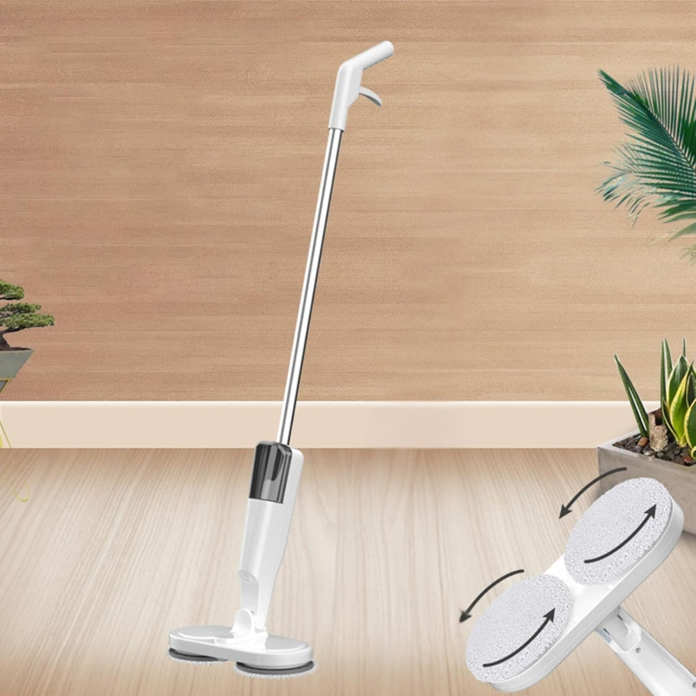 Double Head Electric Spin Mop Cleaner Floor Polisher Sweeper Usb