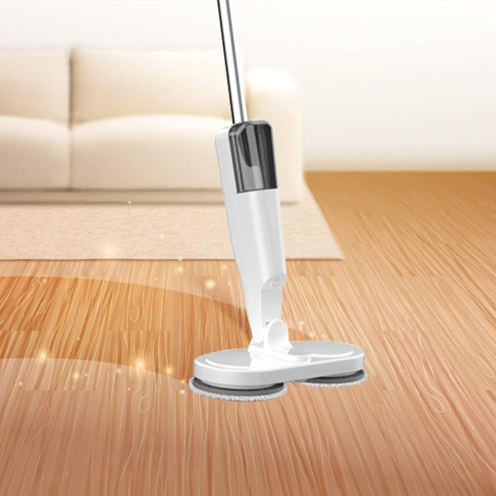 Double Head Electric Spin Mop Cleaner Floor Polisher Sweeper Usb