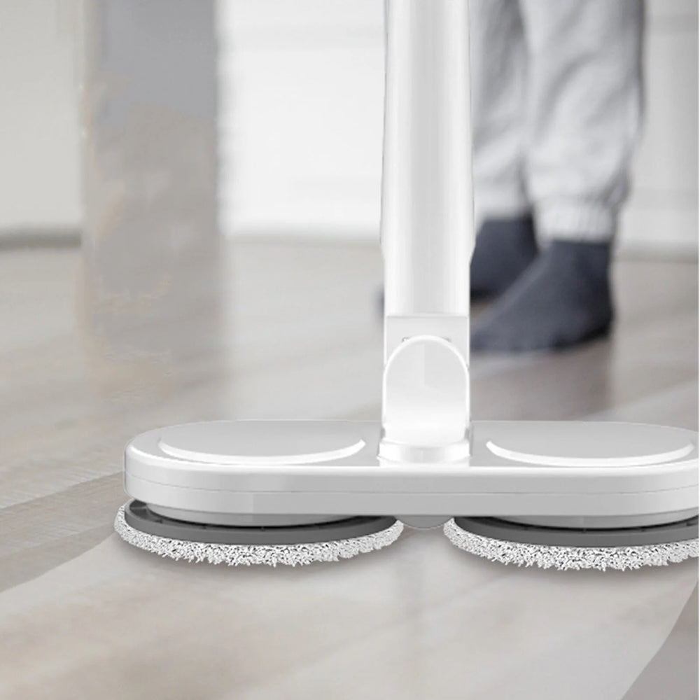 Double Head Electric Spin Mop Cleaner Floor Polisher Sweeper Usb