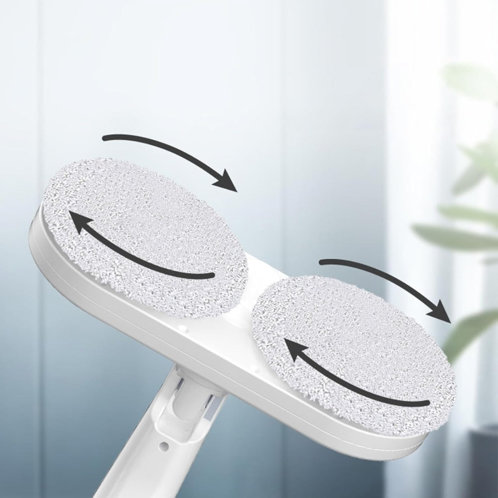 Double Head Electric Spin Mop Cleaner Floor Polisher Sweeper Usb