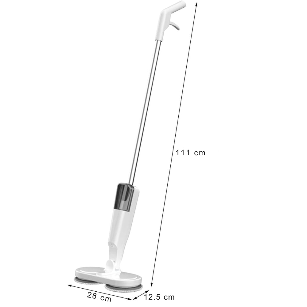 Double Head Electric Spin Mop Cleaner Floor Polisher Sweeper Usb