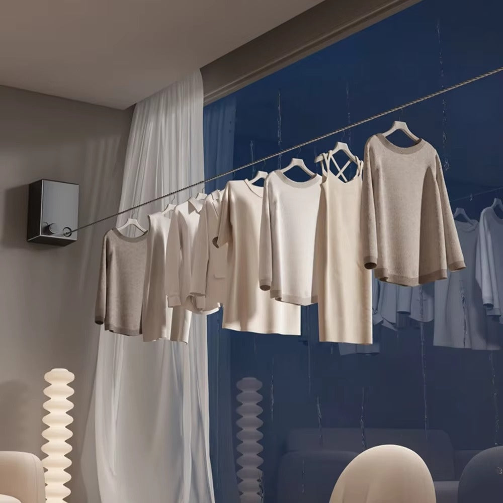 Space Saving Retractable Clothesline Effortlessly Dry