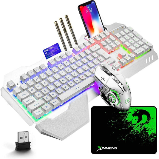 Rgb Led Backlit Wireless Gaming Keyboard Mouse Set