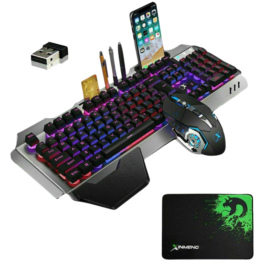 Rgb Led Backlit Wireless Gaming Keyboard Mouse Set