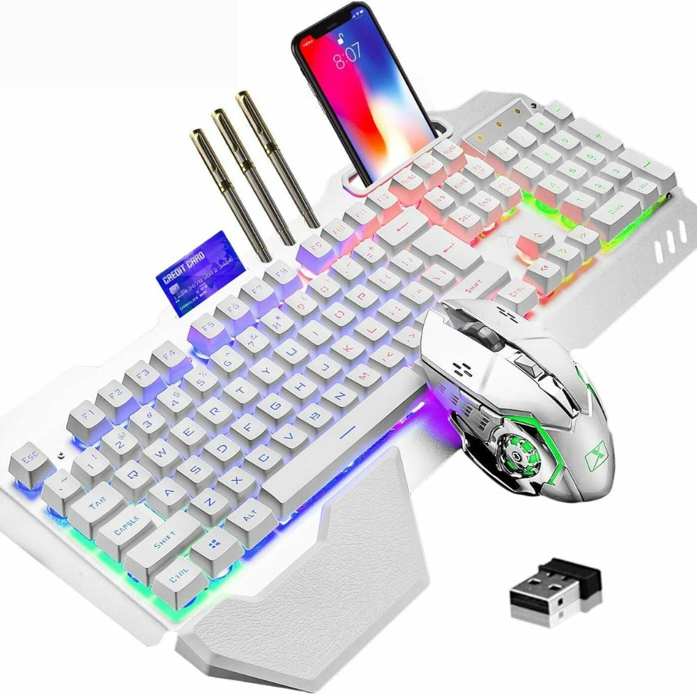 Rgb Led Backlit Wireless Gaming Keyboard Mouse Set