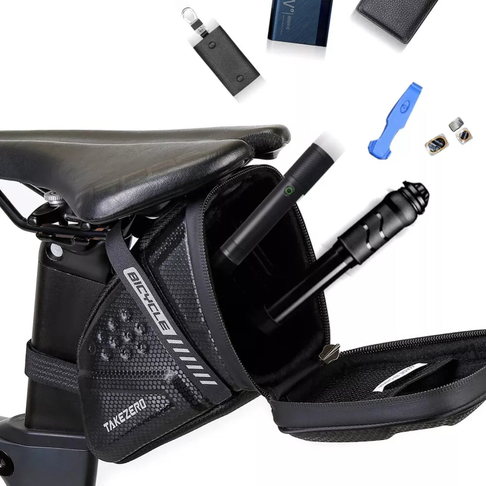 Bike Saddle Bag Hard Shell Rear Storage For Road And Mountain Bikes