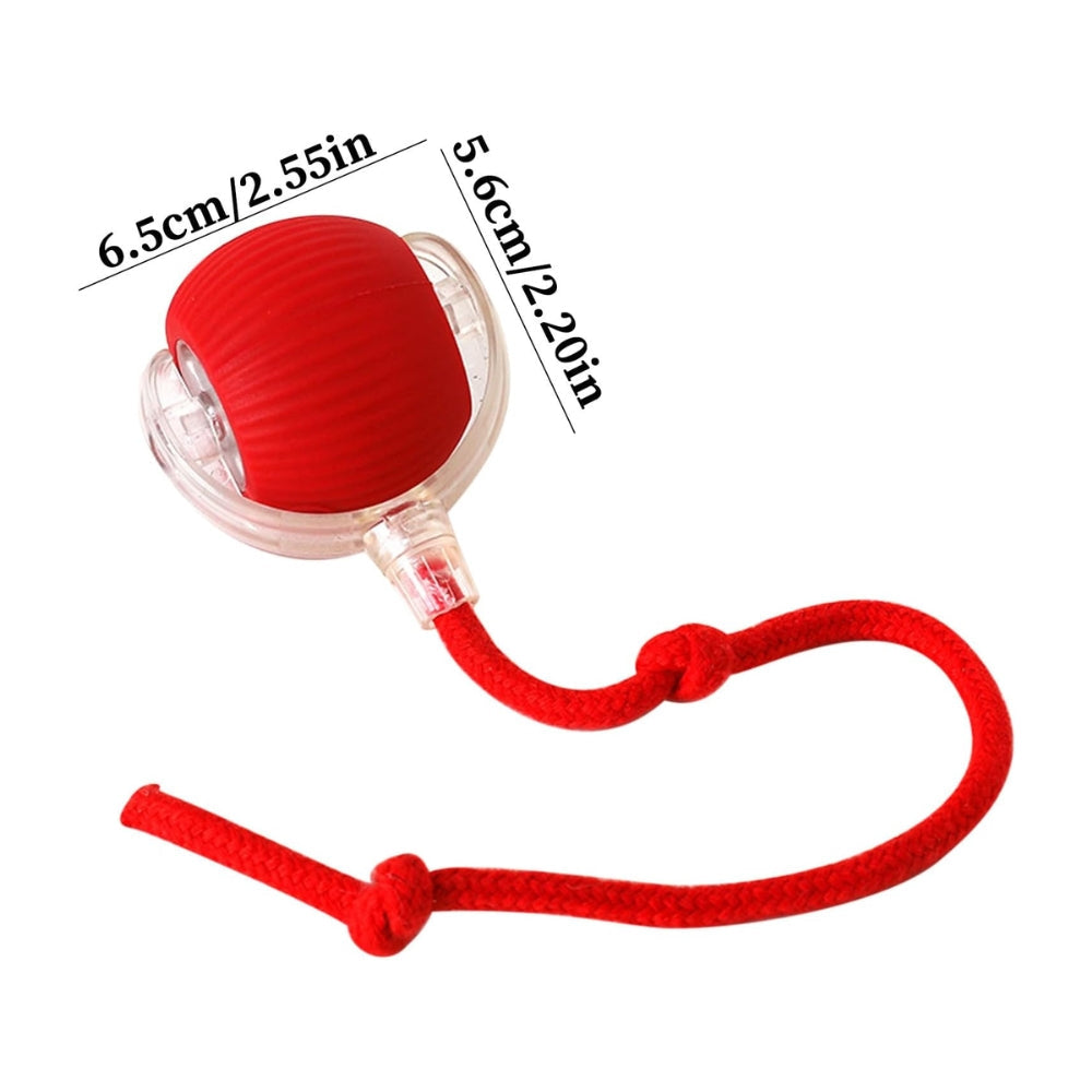 Toy Dog Cat Interactive Rechargeable Rolling Ball With Faux Tail