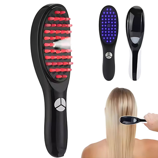 Electric Scalp Massager Comb With Led And Hair Growth Spray Function