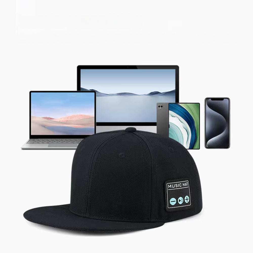 Bluetooth Music Hat With Dual Speakers And Built In Microphone