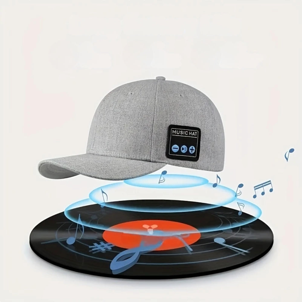Bluetooth Music Hat With Dual Speakers And Built In Microphone