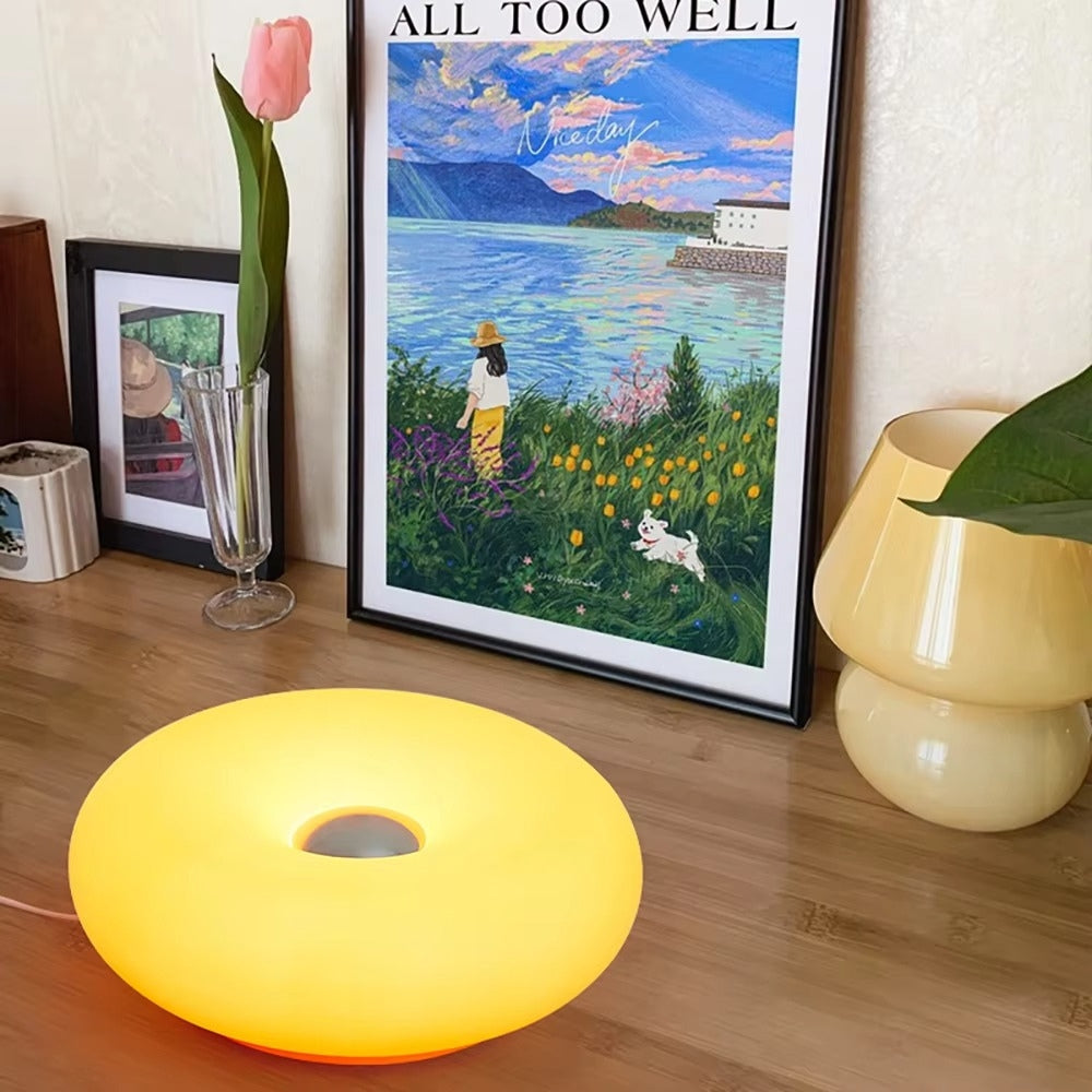 Donut Table Lamp With Usb Plug For Ambient Lighting