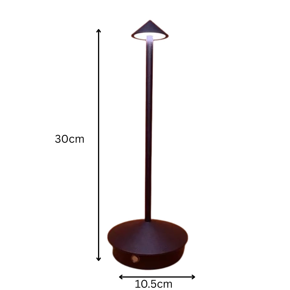 Rechargeable Led Table Lamp With Touch Sensor 3 Color Stepless Dimming