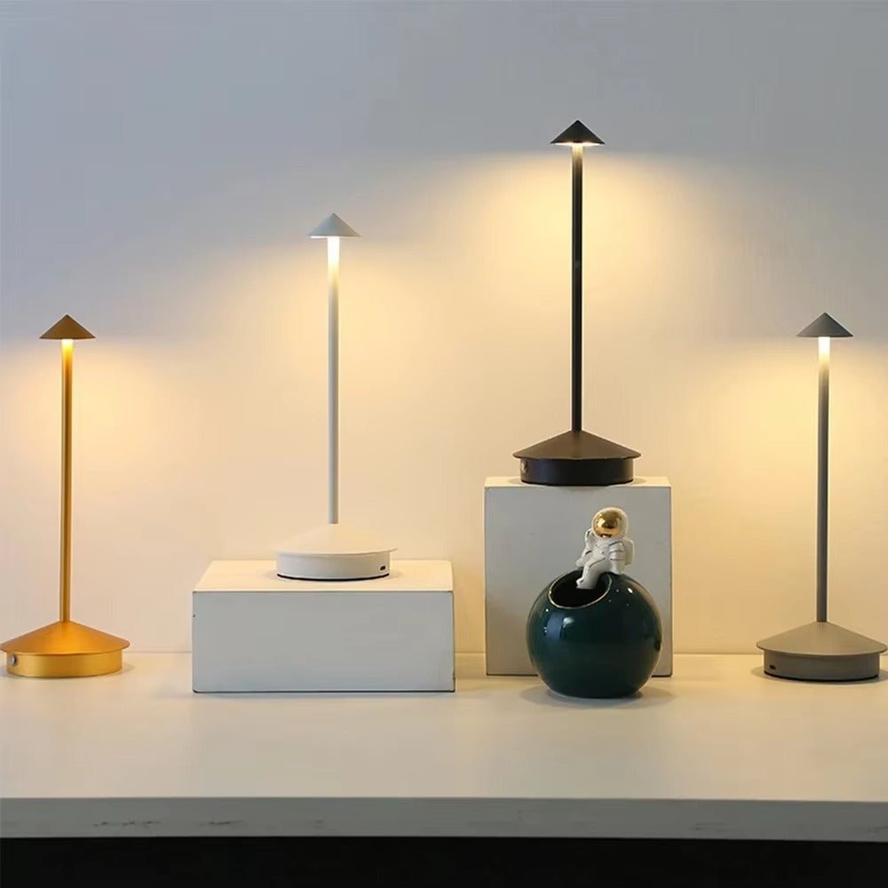 Rechargeable Led Table Lamp With Touch Sensor 3 Color Stepless Dimming