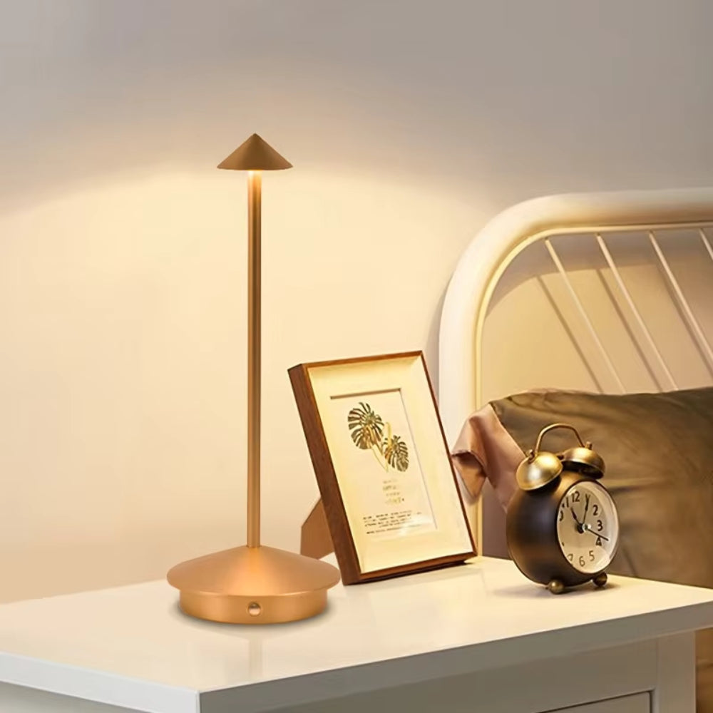 Rechargeable Led Table Lamp With Touch Sensor 3 Color Stepless Dimming