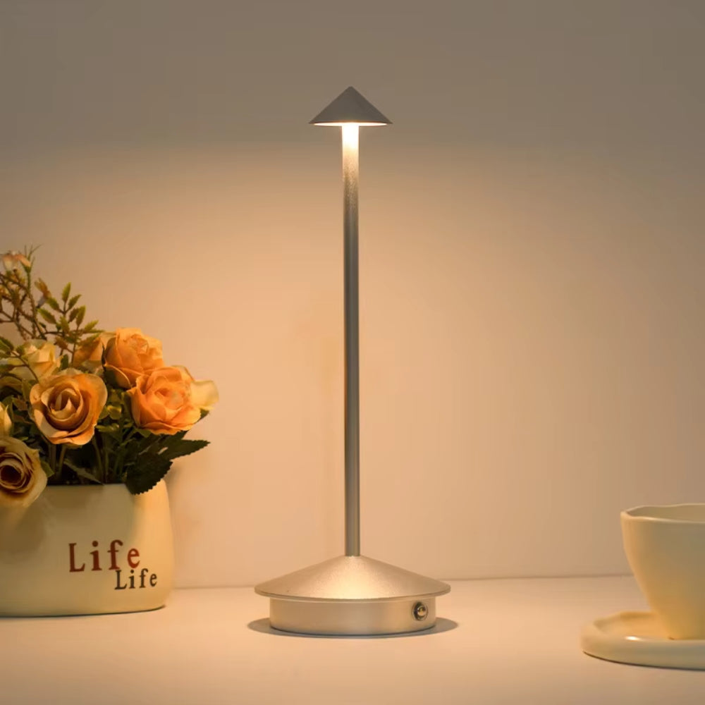 Rechargeable Led Table Lamp With Touch Sensor 3 Color Stepless Dimming
