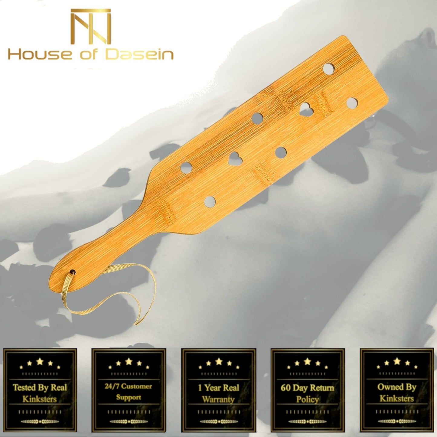 Bamboo Spanking Paddle Impact Play Fetish Bondage Kink Bdsm Restraints