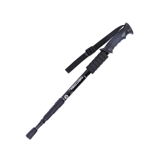 Straight Shank Trekking Pole Lock Telescopic Belt 3 Section Shock Absorber