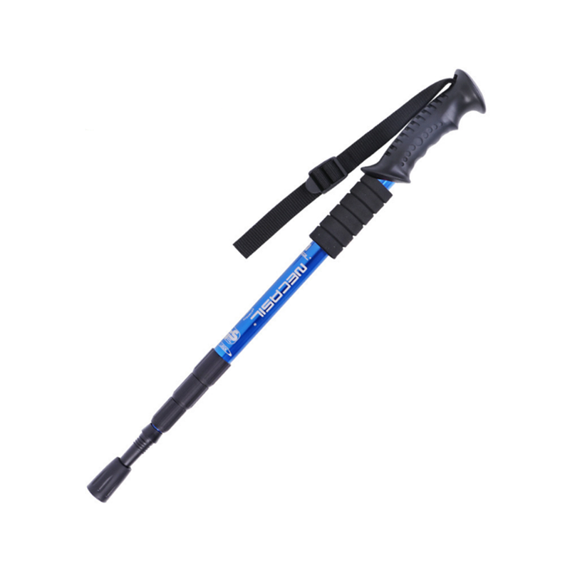 Straight Shank Trekking Pole Lock Telescopic Belt 3 Section Shock Absorber