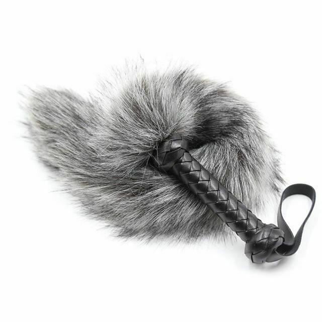 62Cm Soft Fur Tail Spanking Flogger Bdsm Sensation Impact Play