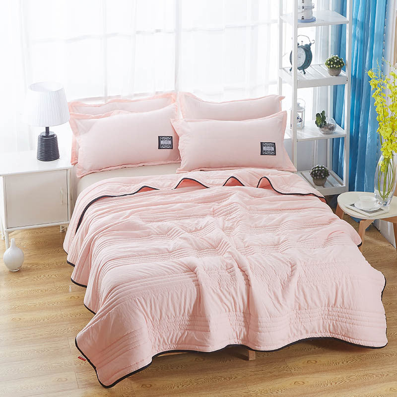 1 Sets of Hod Health & Home 1 Sets Of Cooling Blankets Pure Color Summer Quilt Plain Compressible