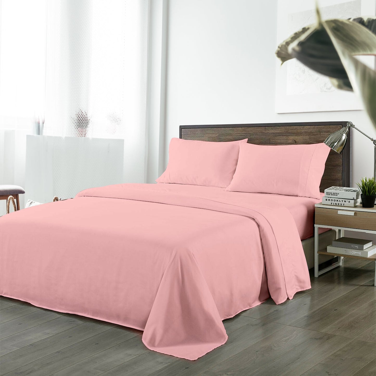 Royal Comfort Bamboo Blended Sheet Set Blush King