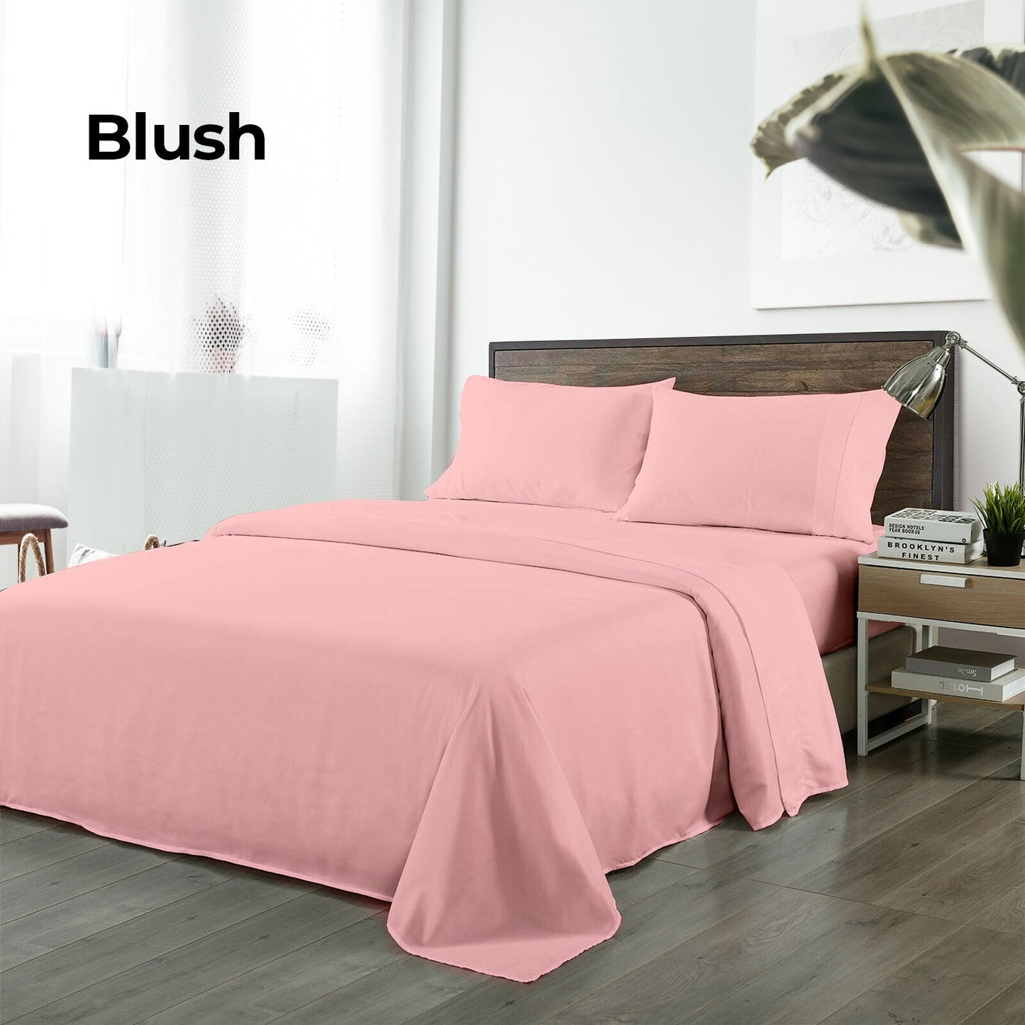 Royal Comfort Bamboo Blended Sheet Set Blush King