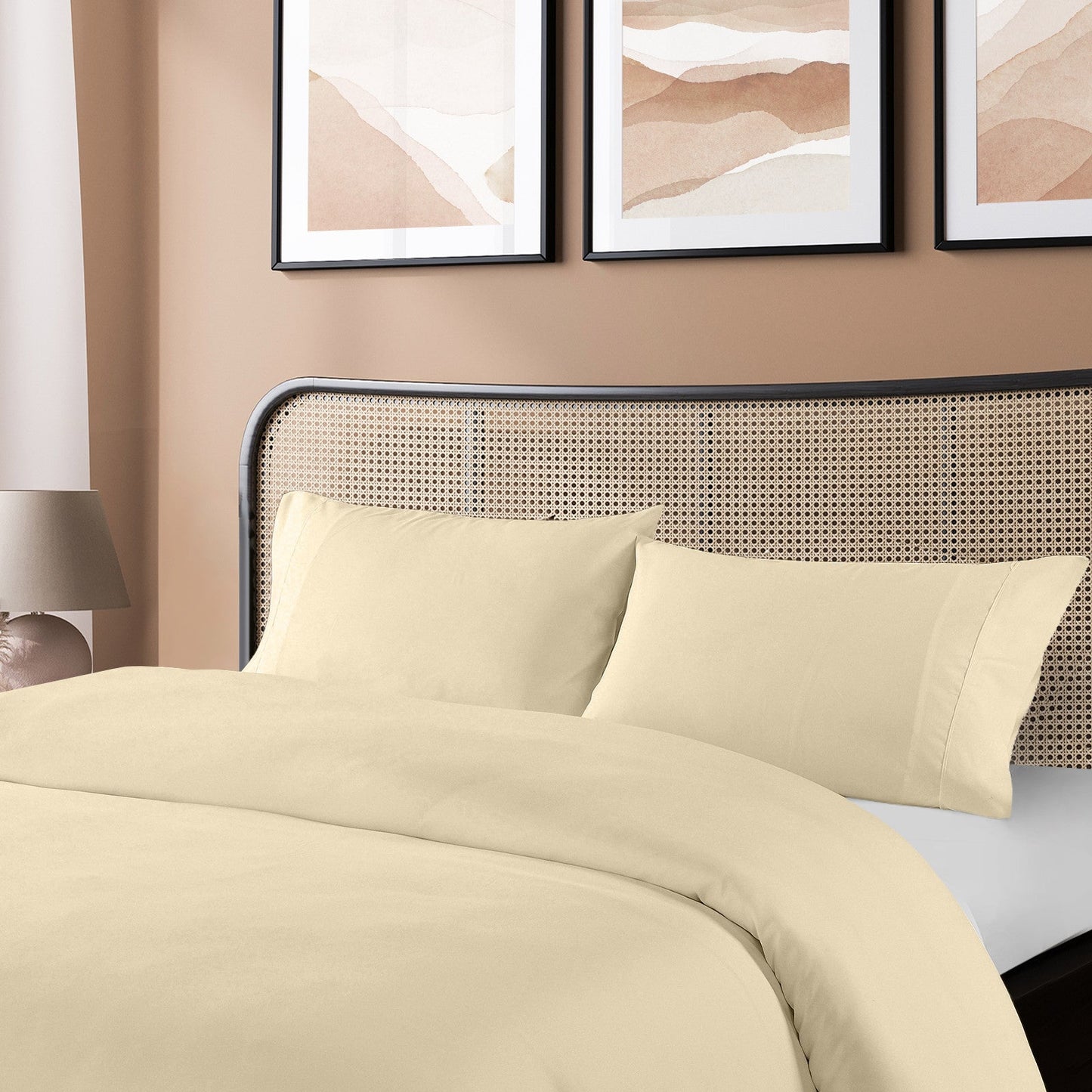 Royal Comfort Blended Bamboo Quilt Cover Set Dark Ivory Double
