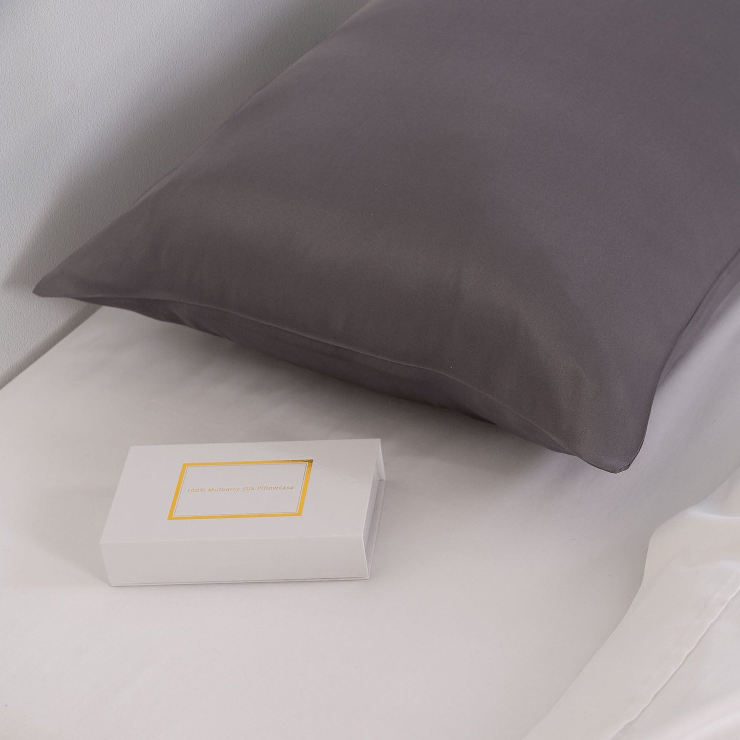 Pure Silk Pillow Case By Royal Comfort Charcoal