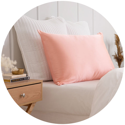 Pure Silk Pillow Case By Royal Comfort Blush