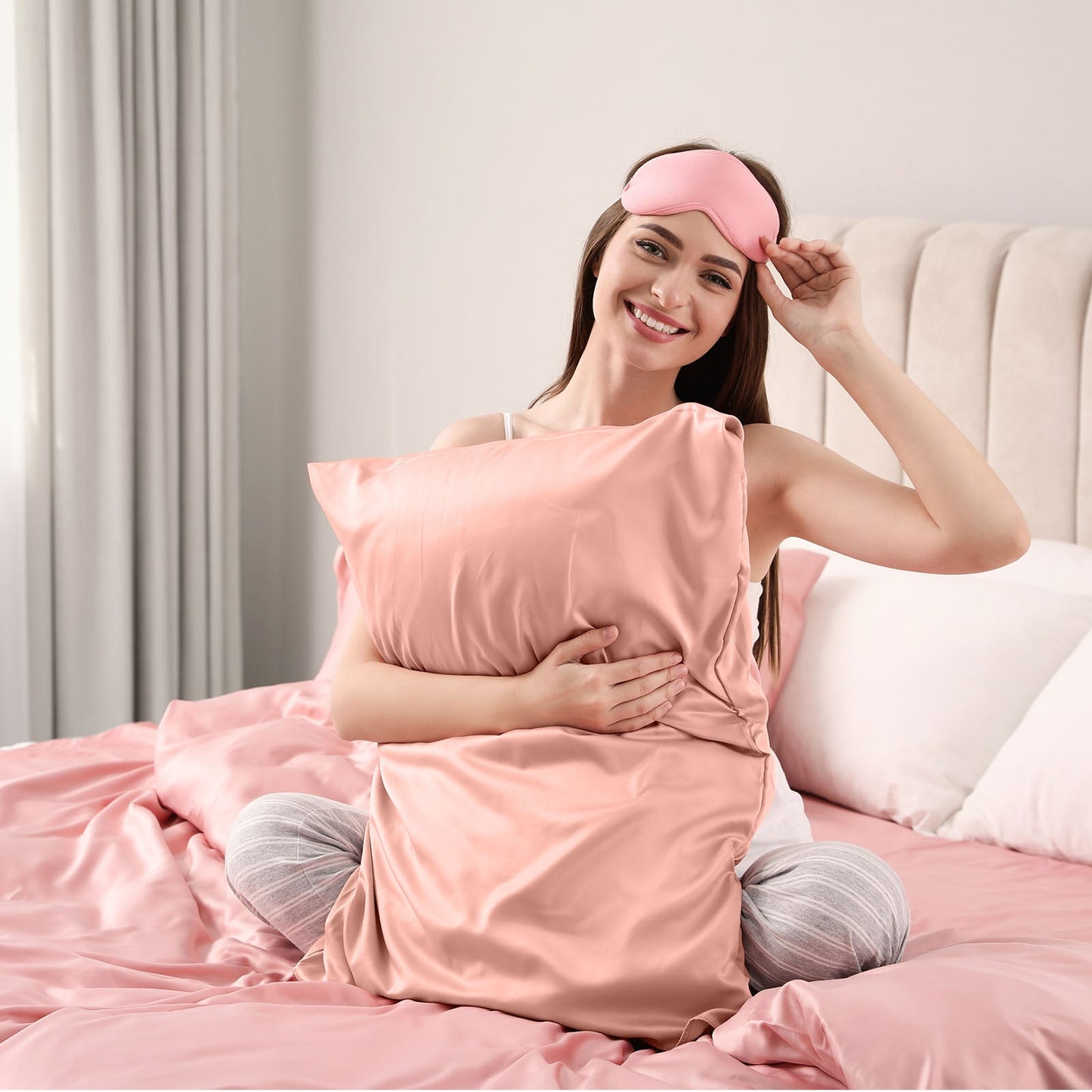 Pure Silk Pillow Case By Royal Comfort Blush