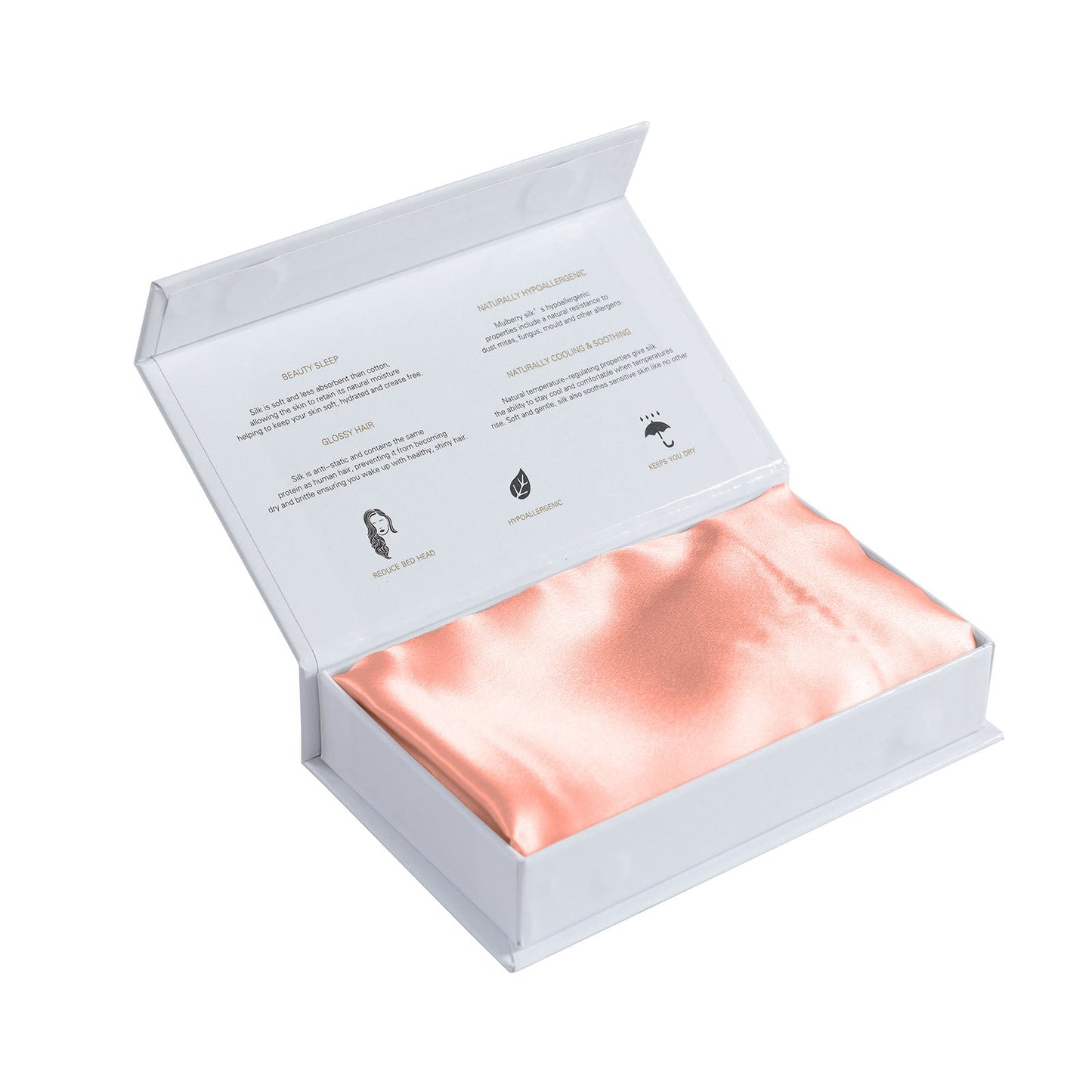 Pure Silk Pillow Case By Royal Comfort Blush