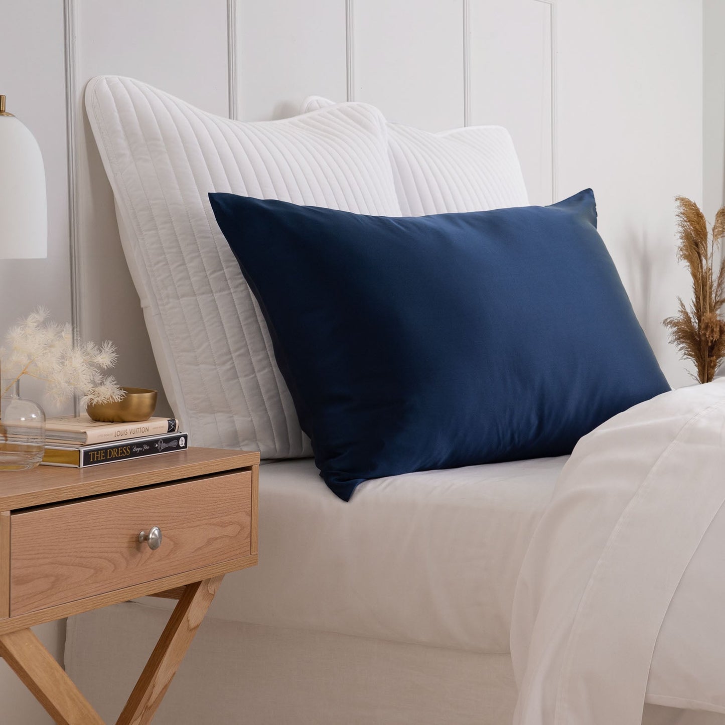 Pure Silk Pillow Case By Royal Comfort Navy