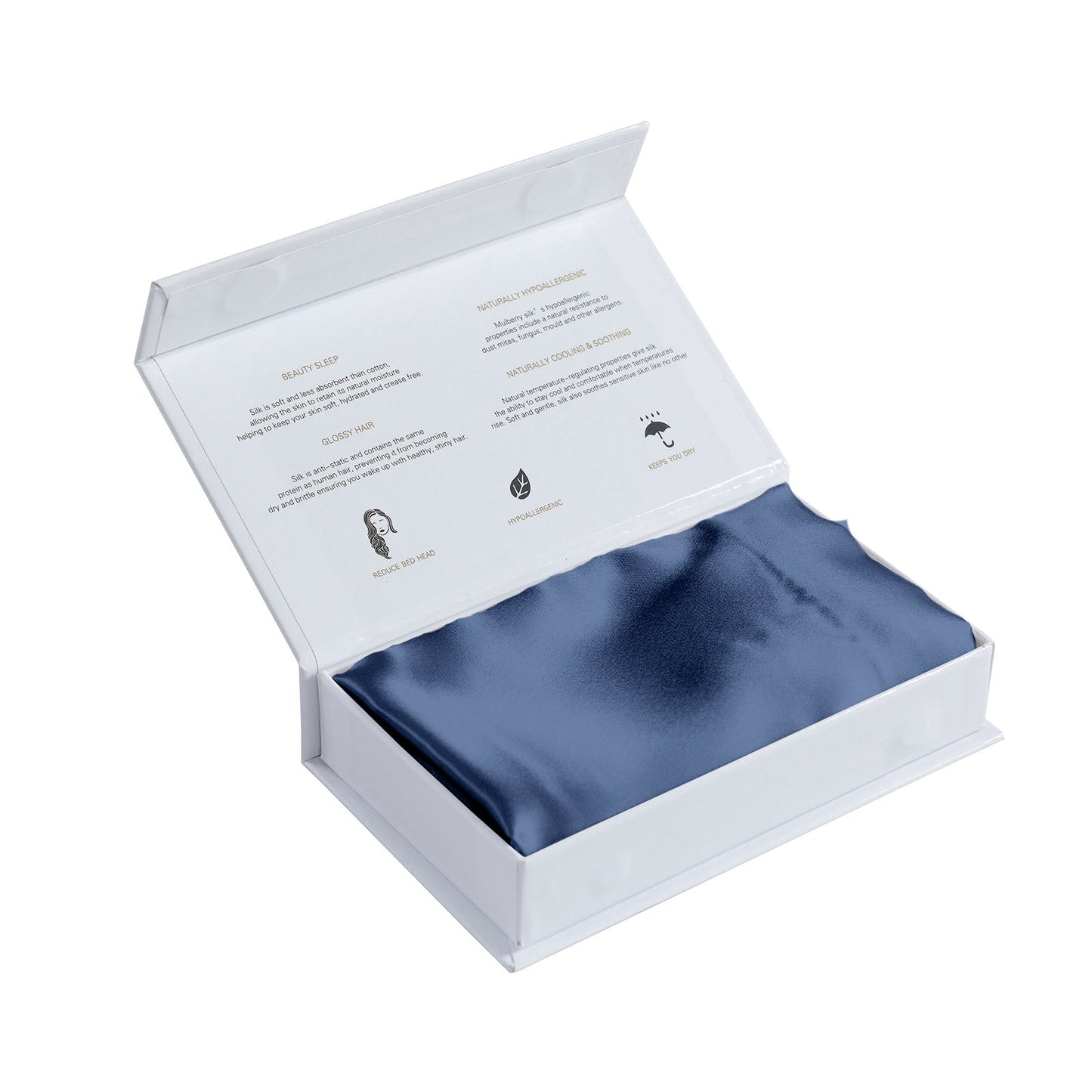 Pure Silk Pillow Case By Royal Comfort Navy