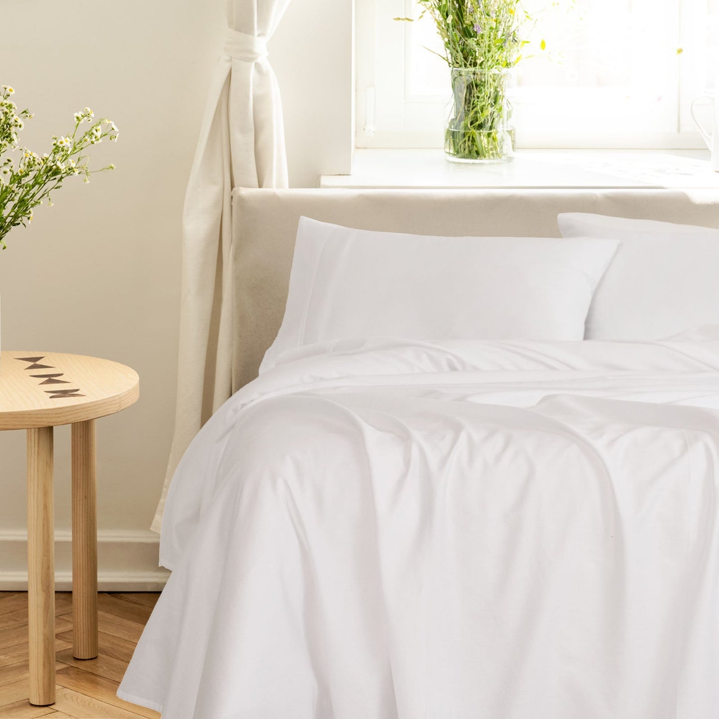 Royal Comfort Balmain 1000Tc Bamboo Cotton Sheet Sets (King) White