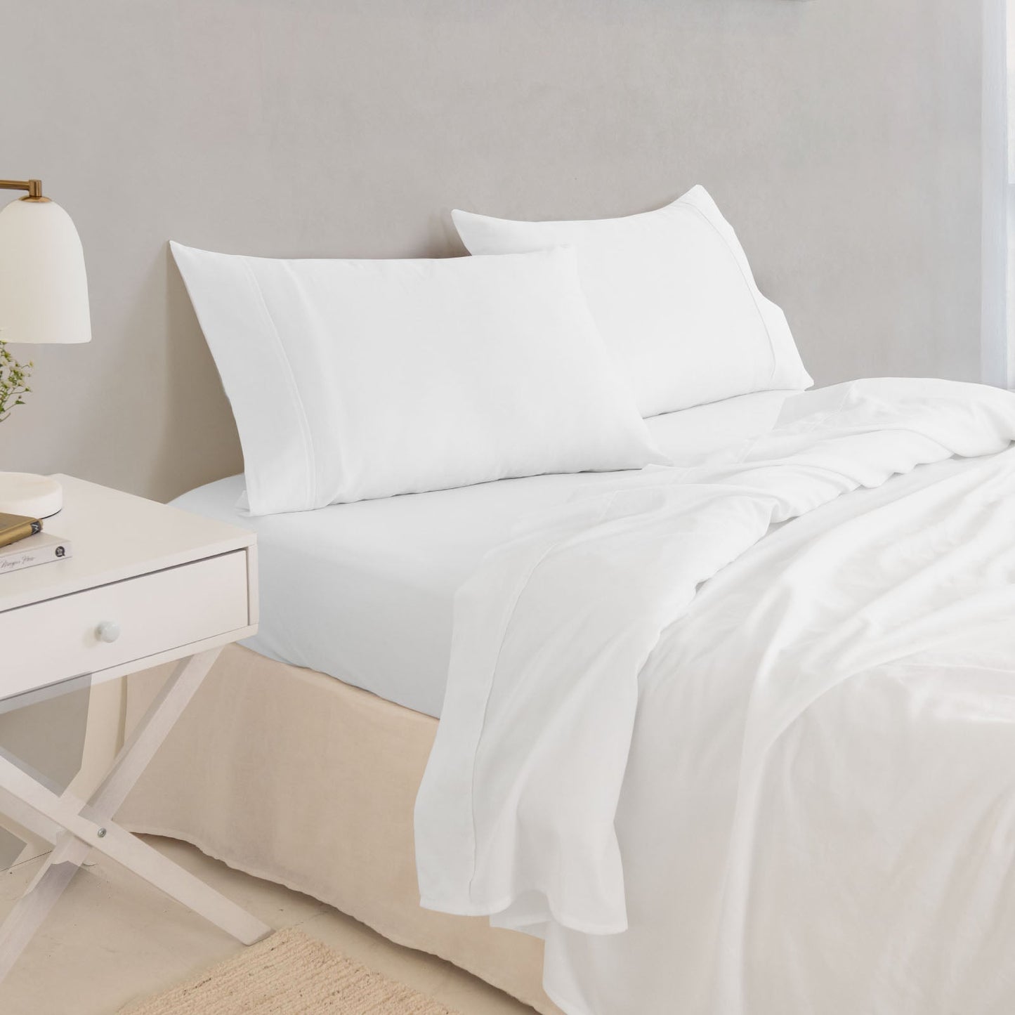 Royal Comfort Balmain 1000Tc Bamboo Cotton Sheet Sets (King) White