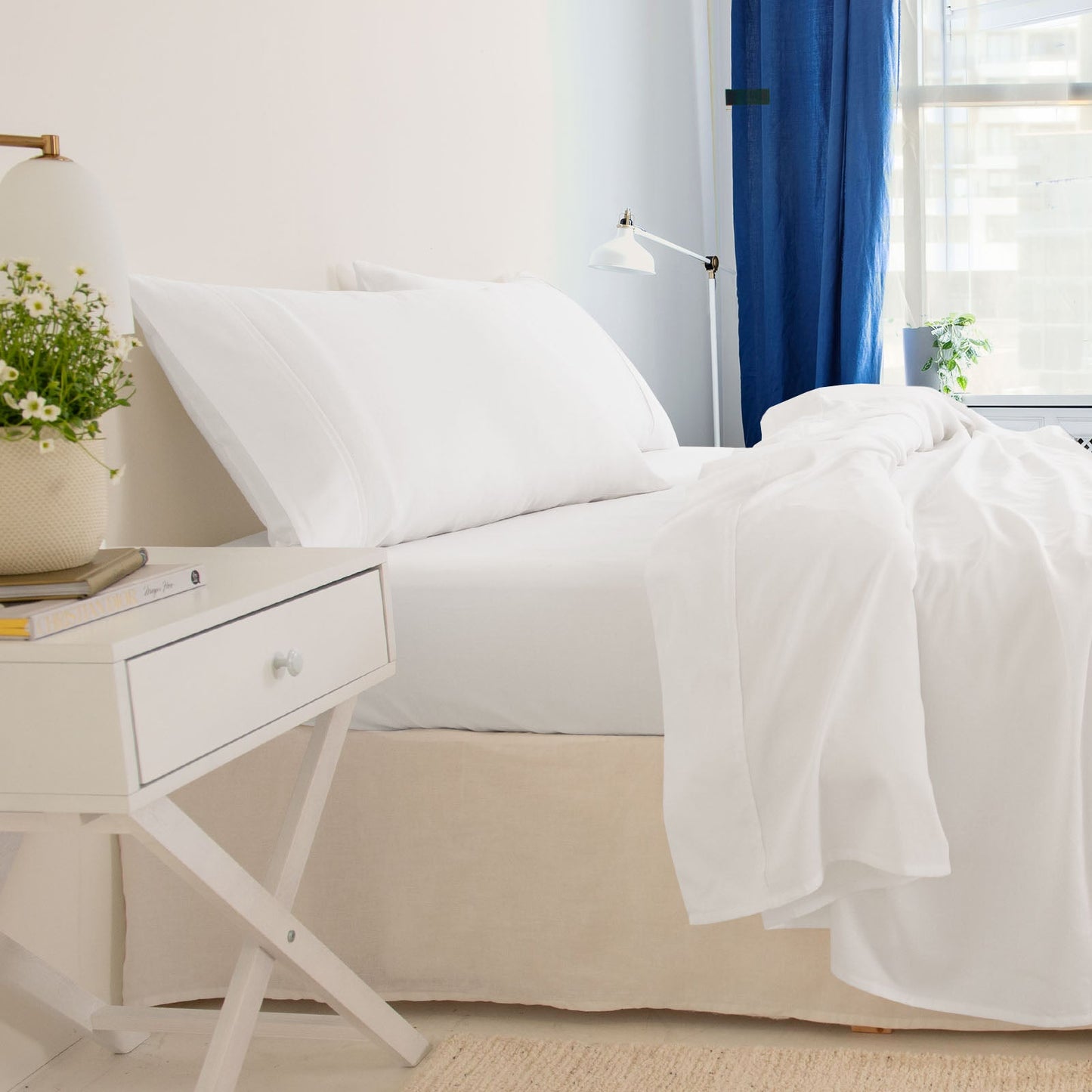 Royal Comfort Balmain 1000Tc Bamboo Cotton Sheet Sets (King) White