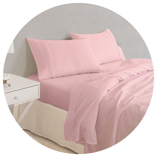 Royal Comfort Balmain 1000Tc Bamboo Cotton Sheet Sets (King) Blush