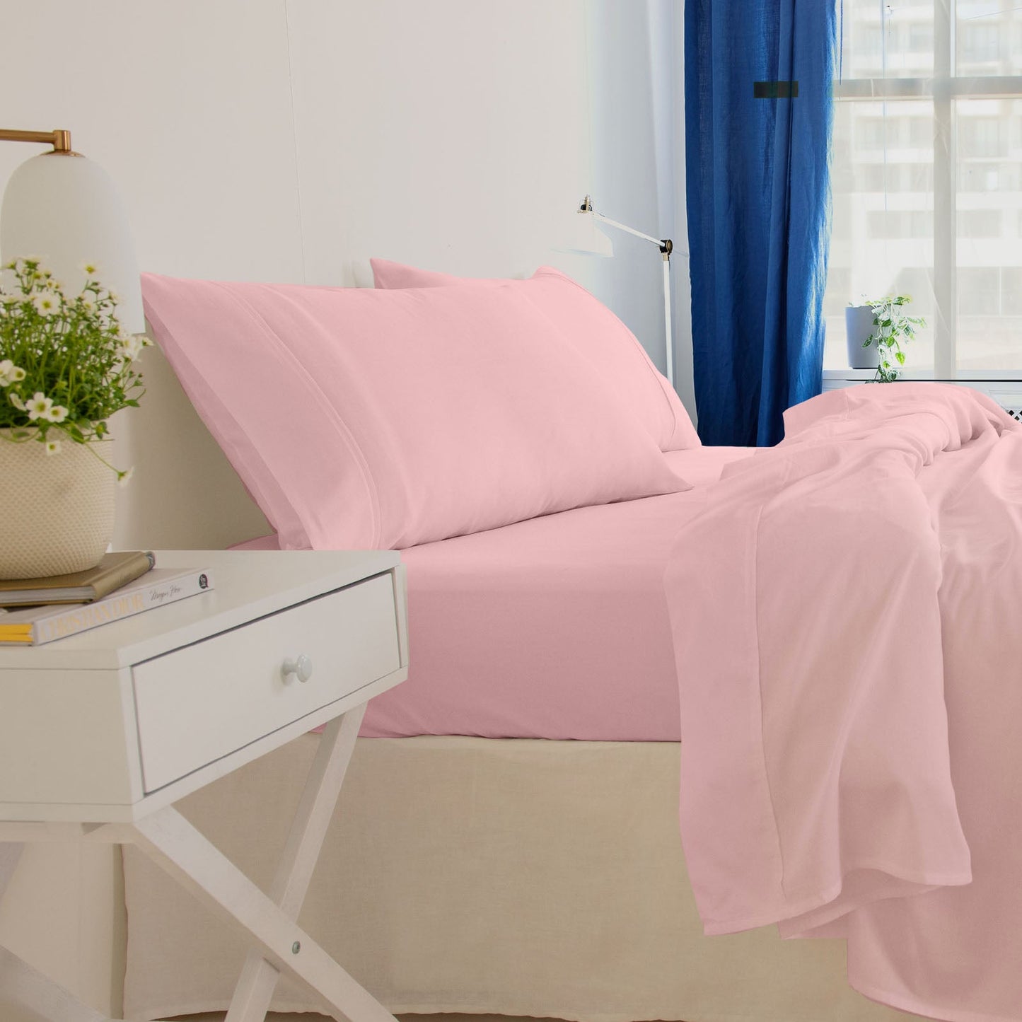 Royal Comfort Balmain 1000Tc Bamboo Cotton Sheet Sets (King) Blush