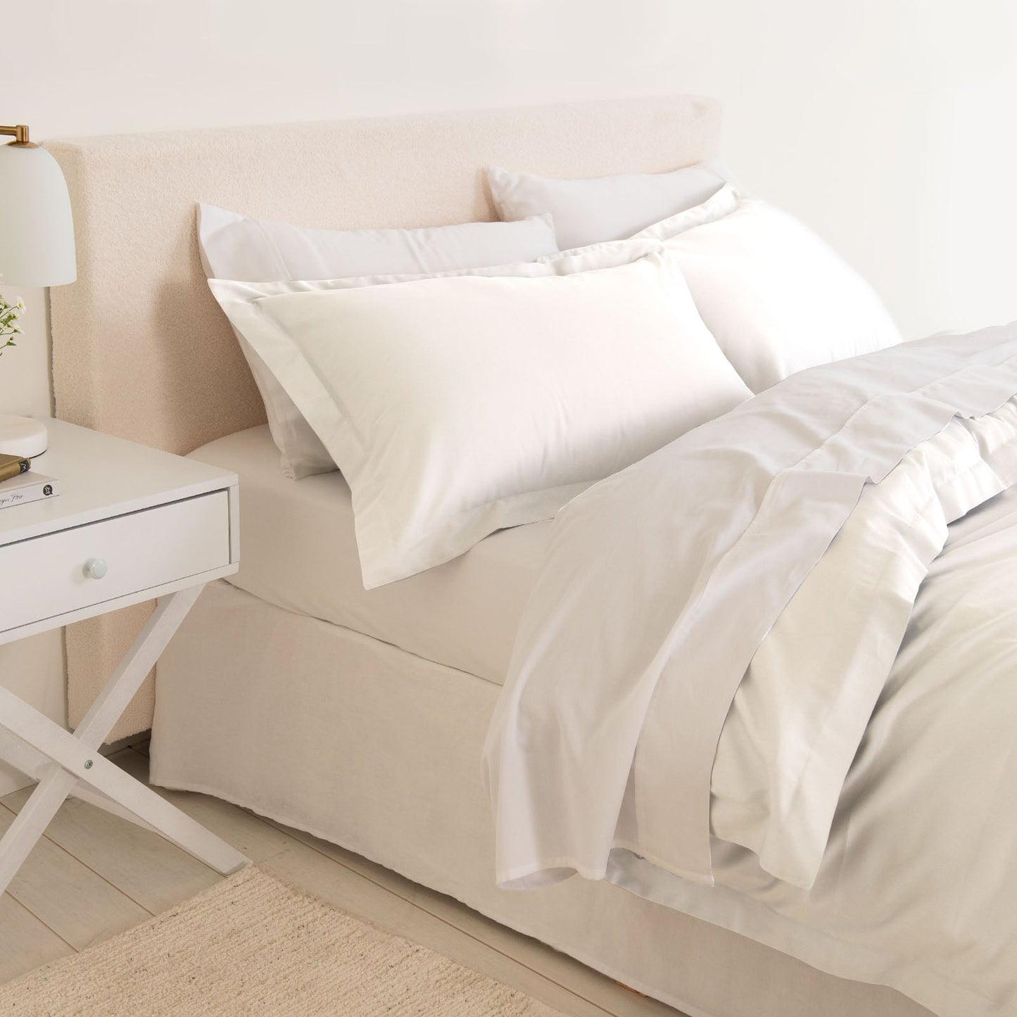 Royal Comfort Balmain 1000Tc Bamboo Cotton Quilt Cover Sets (Queen) White
