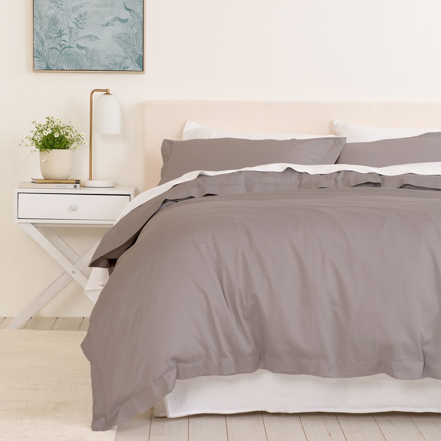 Royal Comfort Balmain 1000Tc Bamboo Cotton Quilt Cover Sets (Queen) Dove