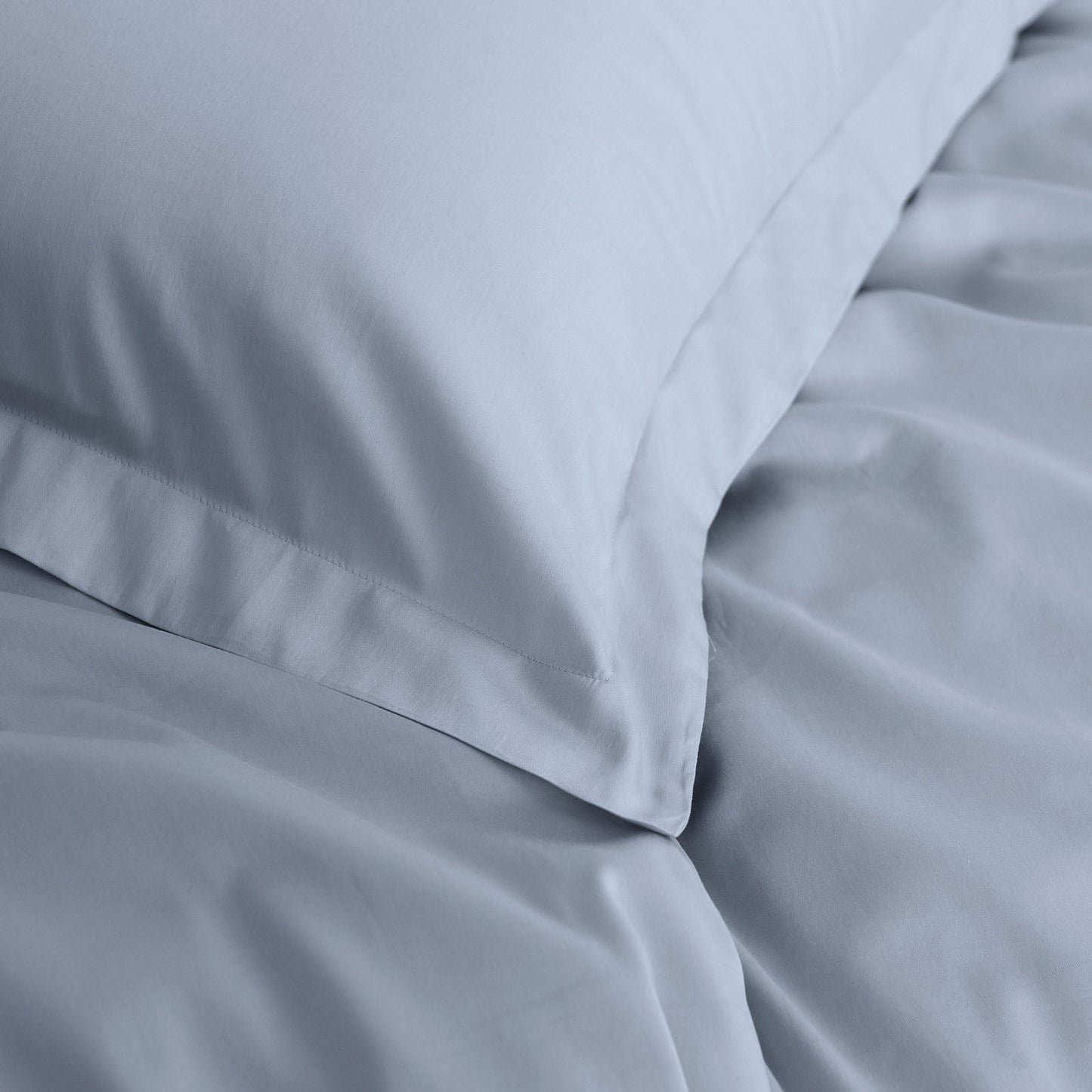 Royal Comfort Balmain 1000Tc Bamboo Cotton Quilt Cover Sets Queen Blue Fog