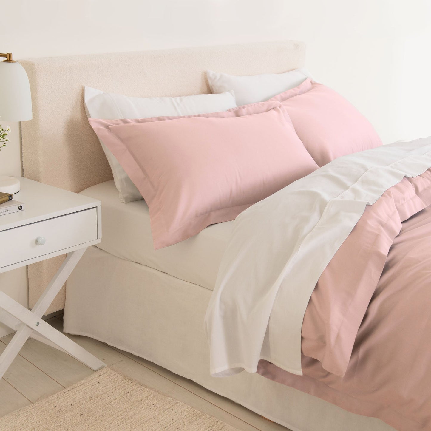 Royal Comfort Balmain 1000Tc Bamboo Cotton Quilt Cover Sets Queen Blush