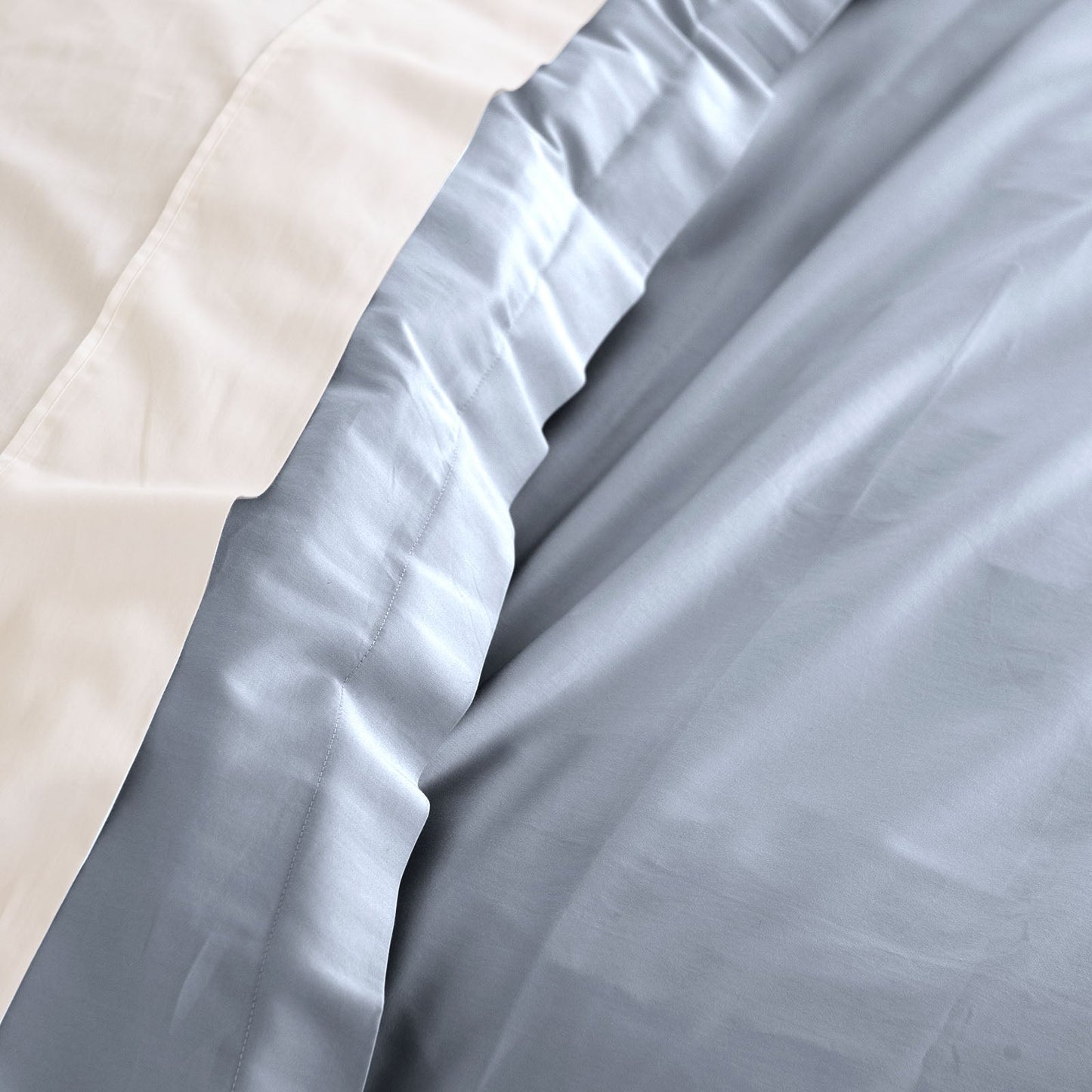 Royal Comfort Balmain 1000Tc Bamboo Cotton Quilt Cover Sets King Size Blue Fog