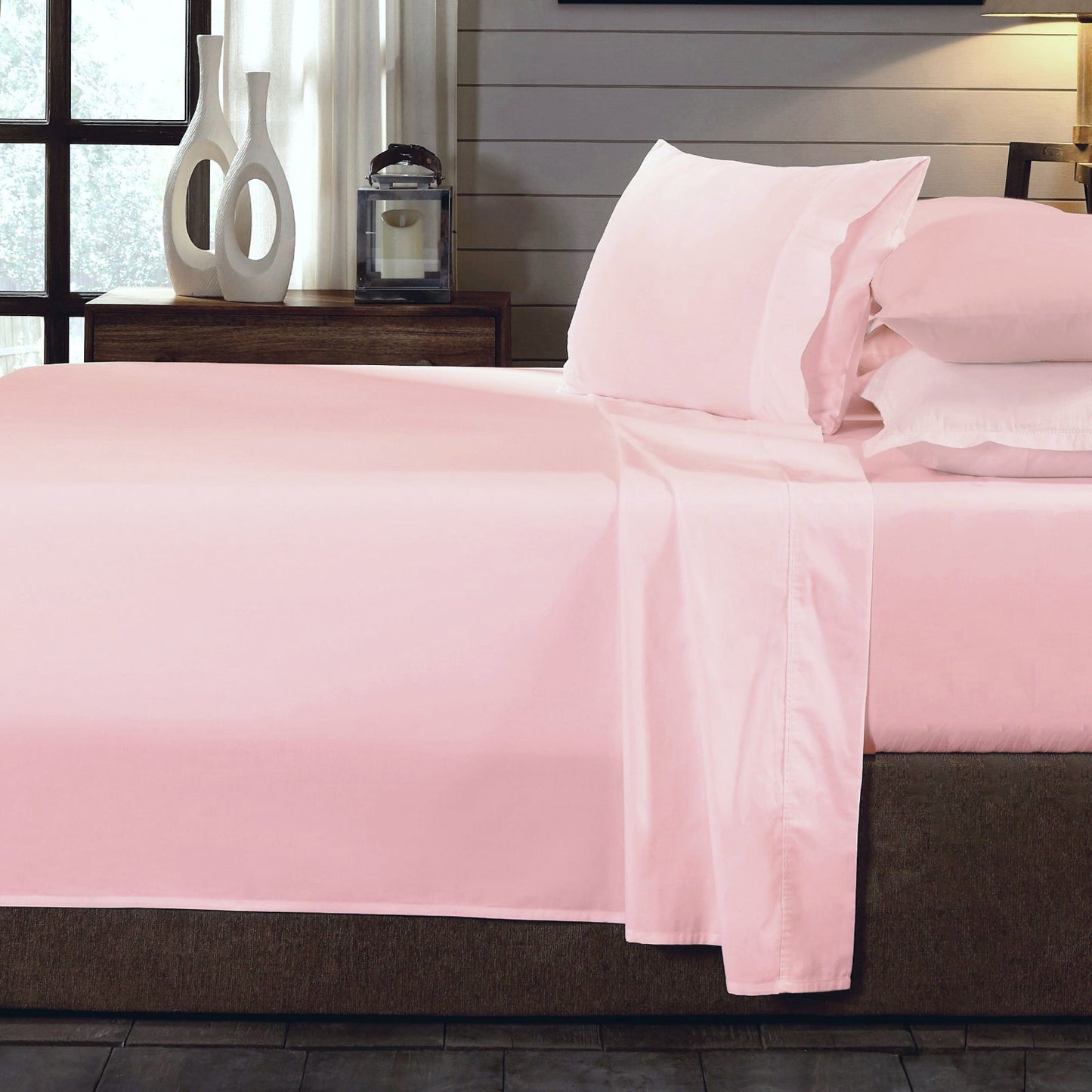 Royal 250Tc 100% Organic Cotton 4 Piece Sheet Set King Blush